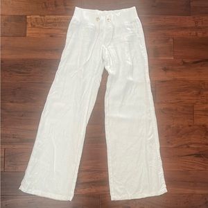 Lily Pulitzer White Linen Beach Pants